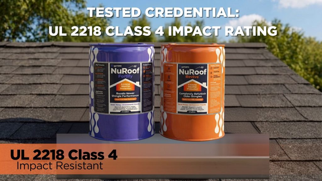 NuRoof Structural Roof Rejuvenation with UL2218 Class 4 impact resistance certification